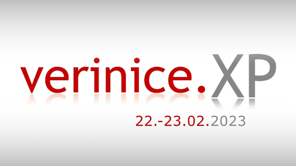 Logo verinice.xp 2023 mit Datum 